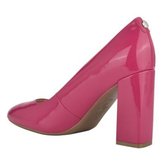 Nine West Deep Magenta Arya 9x9 Block Heel Pumps - Picture 5 of 6